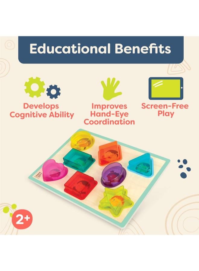 B. Toys B.toys Peek & Explore Wooden Puzzle – Shapes & Emotions - Image 3