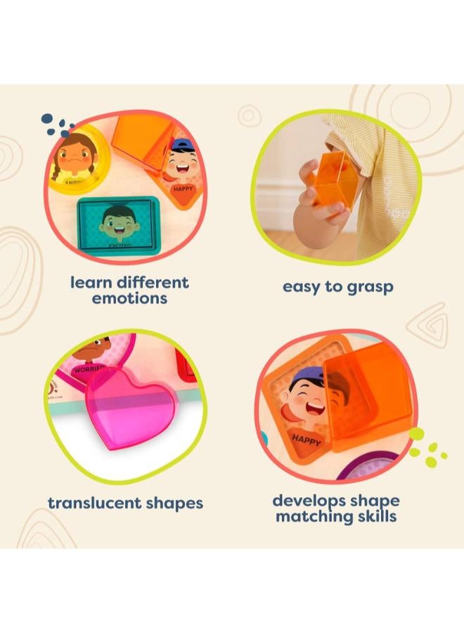 B. Toys B.toys Peek & Explore Wooden Puzzle – Shapes & Emotions - Image 4