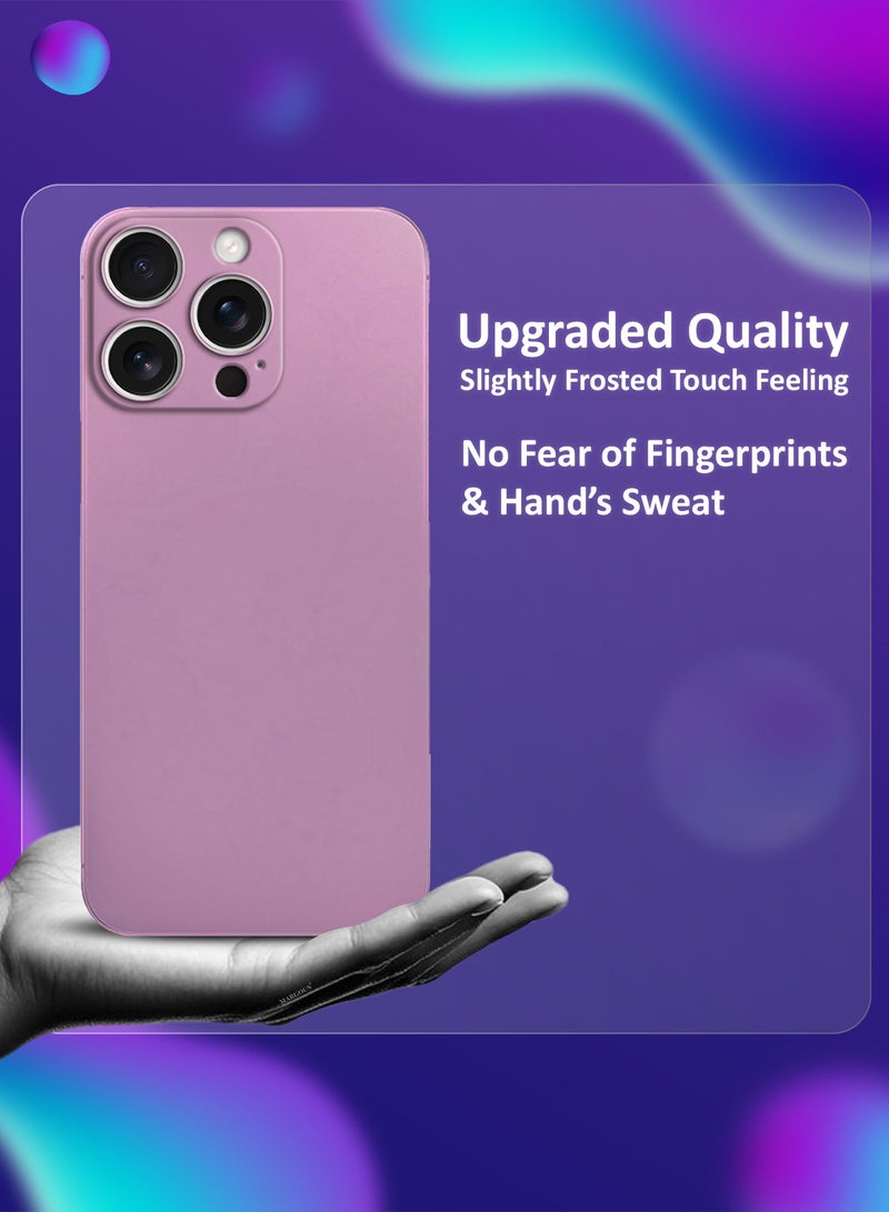 CATANES Thin Case for iPhone 16 Pro , Back Cover Sturdy Durable Ultra-Thin Case Drop Protection Cover Clear - Pink - Image 2