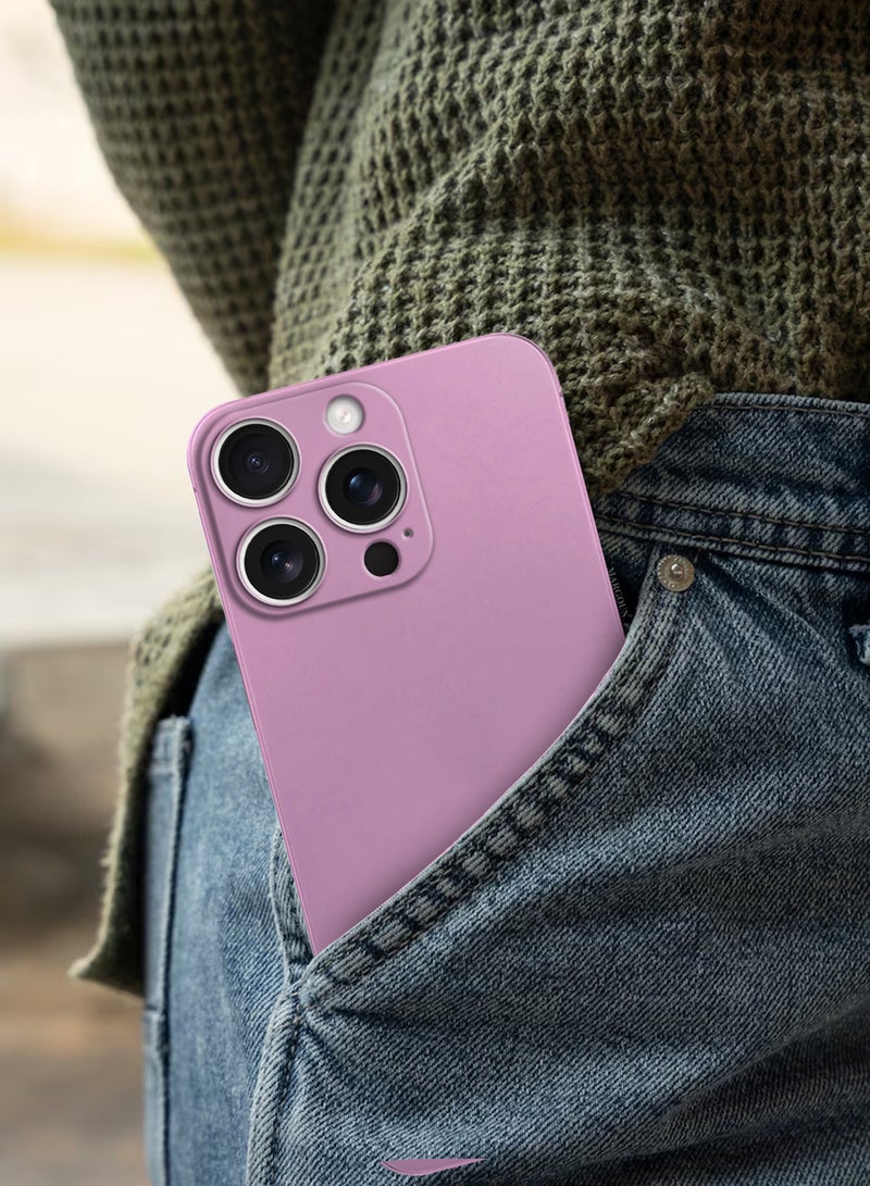 CATANES Thin Case for iPhone 16 Pro , Back Cover Sturdy Durable Ultra-Thin Case Drop Protection Cover Clear - Pink - Image 5