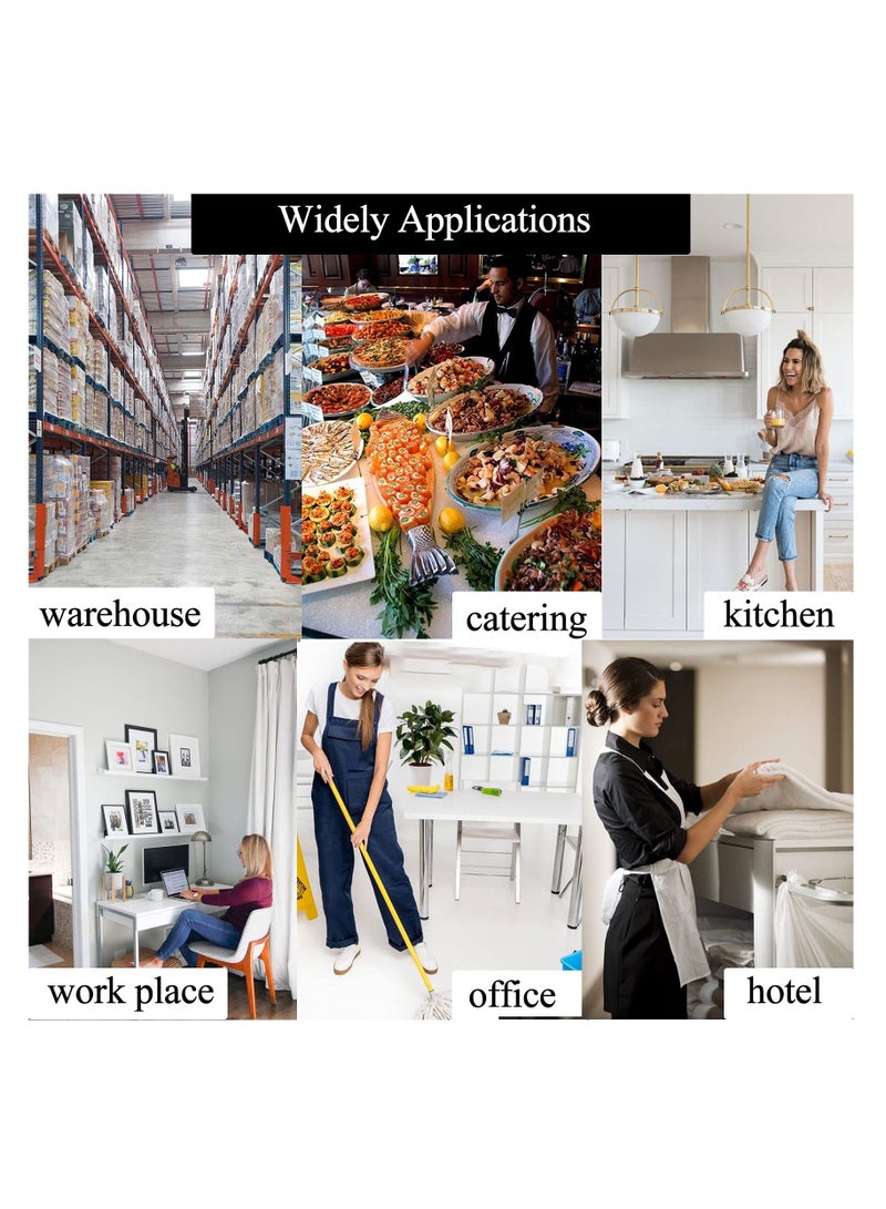 4 قطع قبعات طهاة قابلة للتعديل للجنسين مع قمة شبكية قابلة للتنفس للطهي باللون الأبيض - Image 4