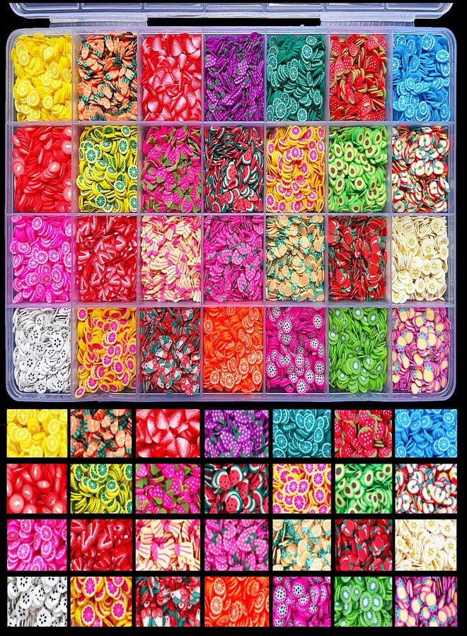 EHOPE 17500Pcs Polymer Fruit Slices for Nail Art - 3D Clay Slices for DIY Crafts, Cellphone Decorations (28 Styles) - Image 1