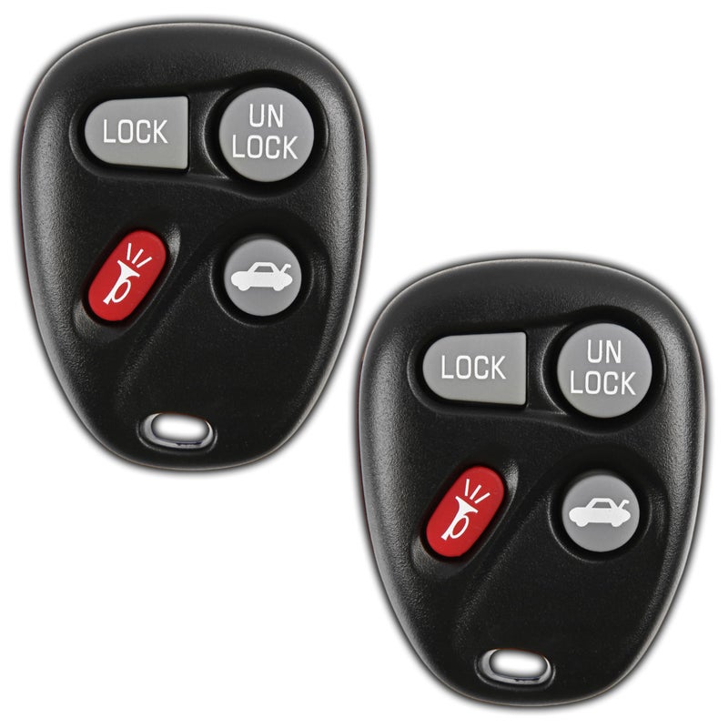 KeylessOption 2X KeylessOption Key Fob Replacement for 1996 1997 1998 1999 2000 Buick Cadillac Chevrolet Chevy GMC Oldsmobile Pontiac Keyless Entry Remote Control 4Button 1624510029 Programming Guide Included