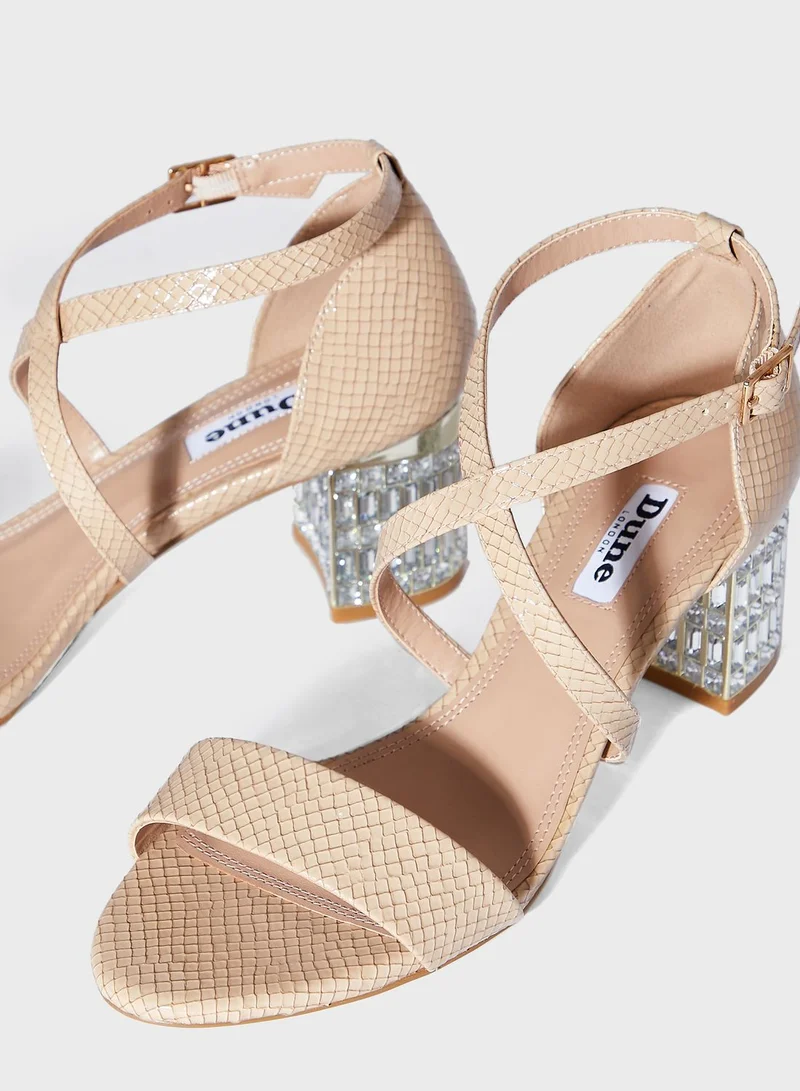 Dune LONDON Might Jeweled High Heel Sandals