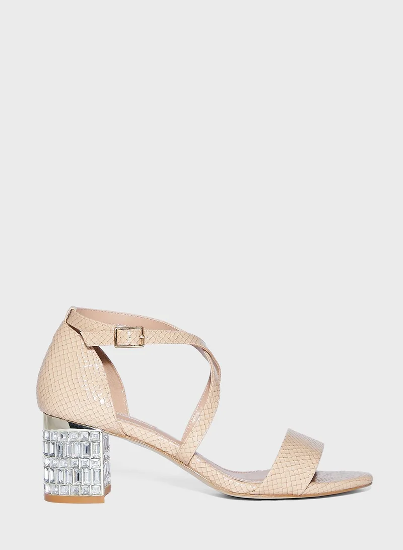 Dune LONDON Might Jeweled High Heel Sandals