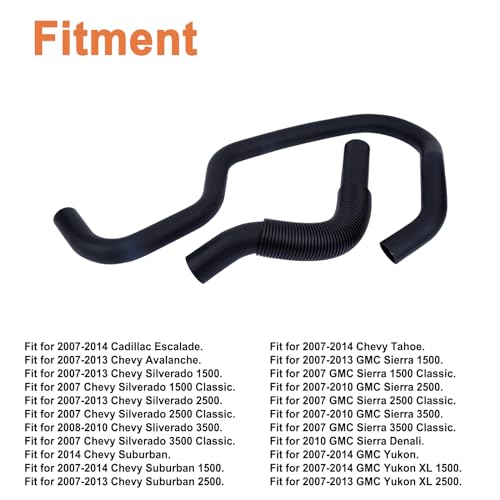 YOUYIEN Engine Radiator Coolant Hose Kit(Upper & Lower 2PCS).Replaces Part # 22827731 22827735.Fit for Cadillac Escalade Chevy Silverado Suburban GMC Yukon 2007-2014. - Image 3
