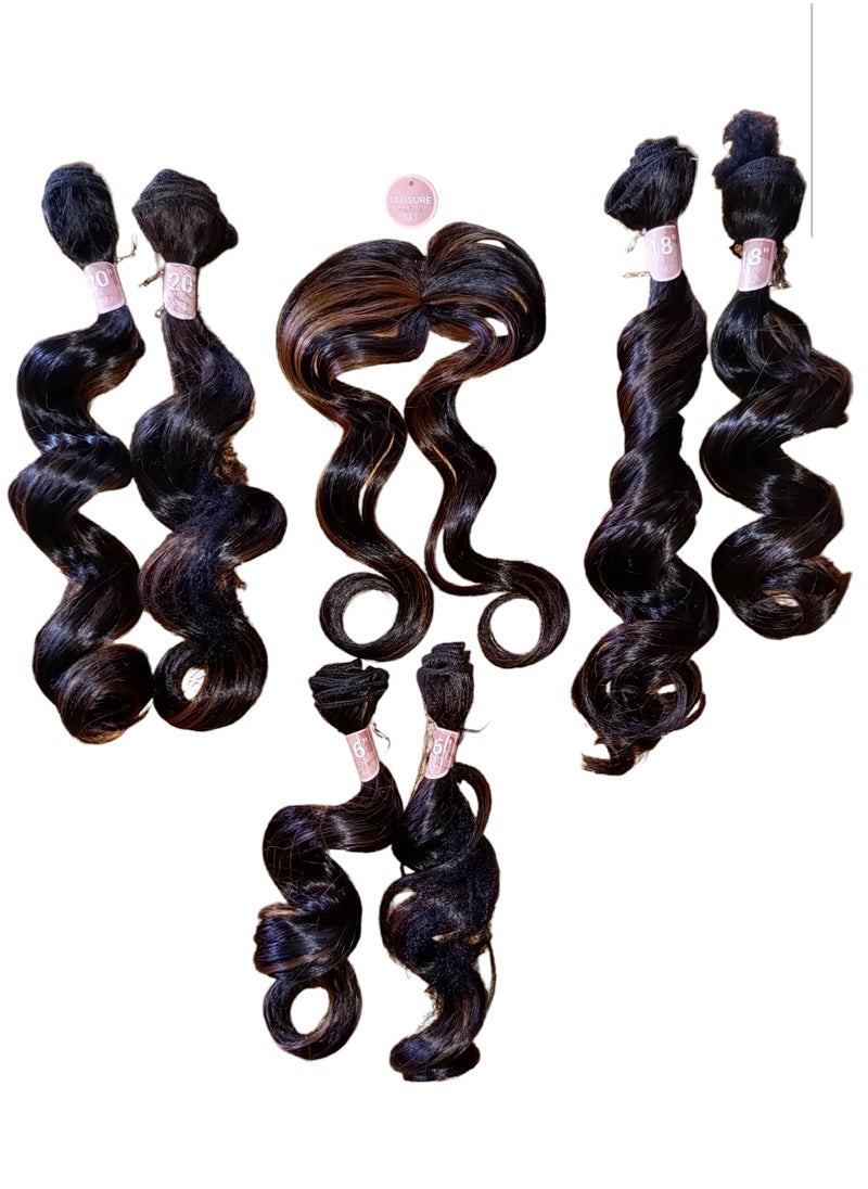 بوبي بوس بوبي بوس فور إيفر NU7-FRNU7SC-SUPER CURL مجموعة 7 قطع لوصلات الشعر #FS1B/30  - Image 2