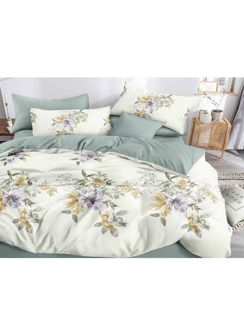 Generic duvet cover set , king size ,6pcs set with duvet cover 220*240cm and fit sheet and 4pcs pillowcases  - Image 1