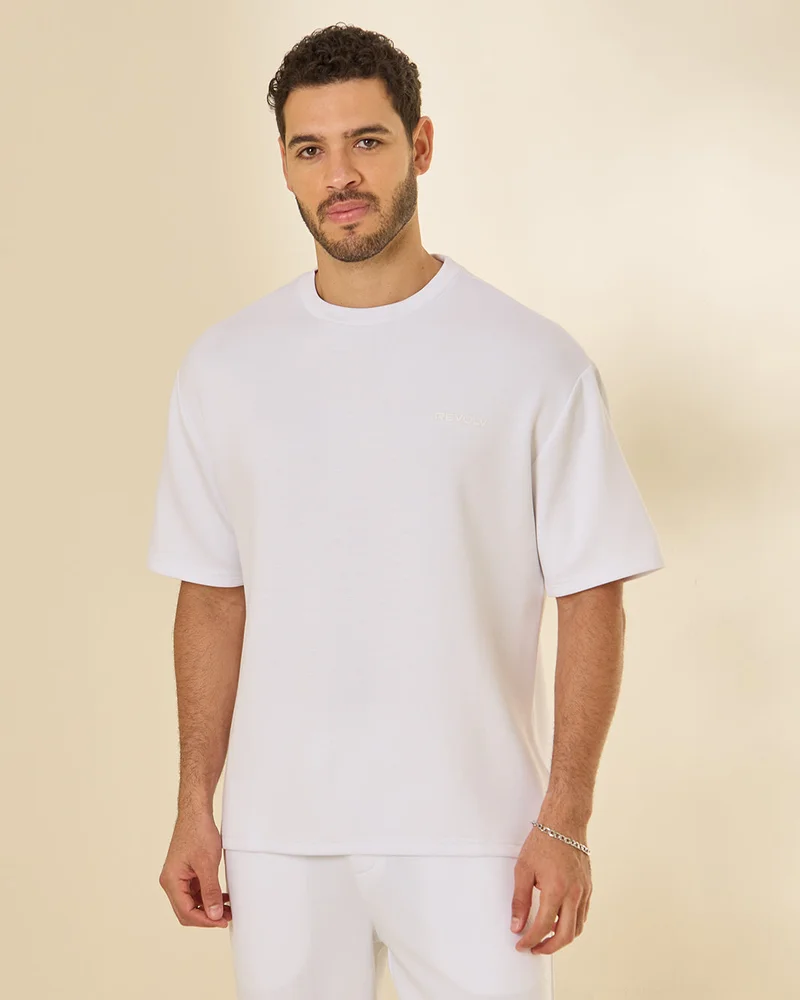 Redtag Men Ivory Modal T Shirt
