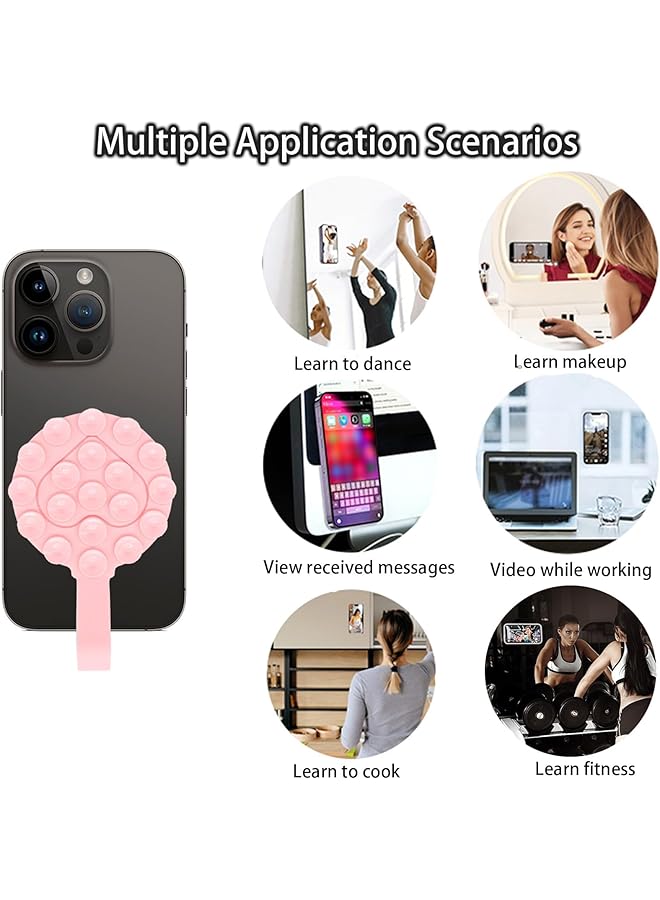 KASTWAVE Multifunctional Silicone Suction Cup Phone Mount - Double-Sided Non-Slip Grip For Iphone & Android - Self-Adhesive Cell Phone Holder With Handle - Versatile And Durable Design For Easy Use - Image 4