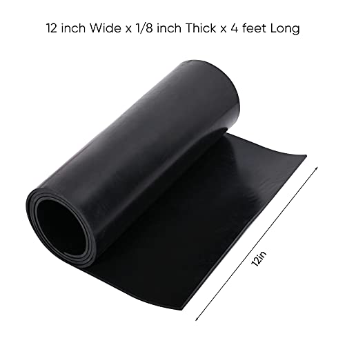 ToLanbbt Neoprene Rubber Gasket Strip Waterproof, 1/8 Inch Thick x 12 Inch Wide x 4 Feet Long Rubber Gasket Strip for Warehouse, Pads, Seals, Weather Stripping, Crafts, Flooring, Supports. - Image 2