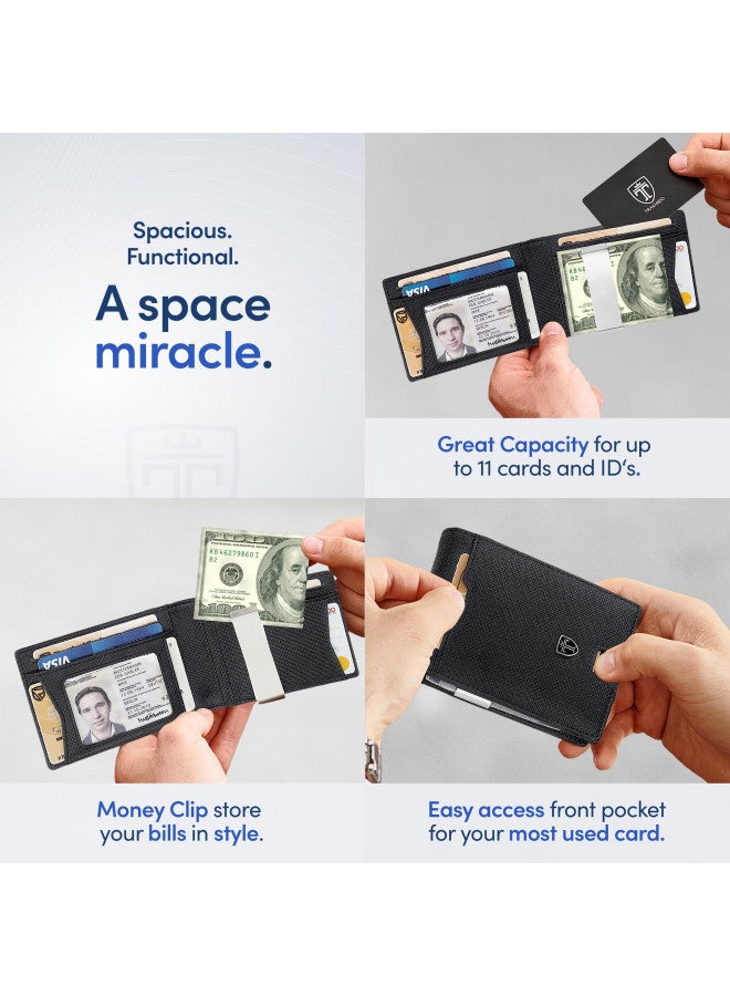 TRAVANDO Mens Slim Wallet with Money Clip AUSTIN RFID Blocking Bifold Credit Card Holder for Men with Gift Box - Image 2