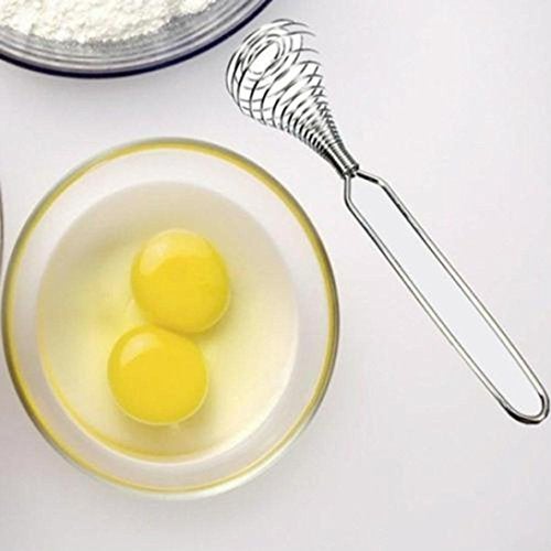 i Kito Spring Whisk, i Kito Stainless Steel Manual Eggbeater Hand Egg Mixer Whisk Blender Stirring Beater Cream Frother Flour Stirrer for Kitchen - Image 3