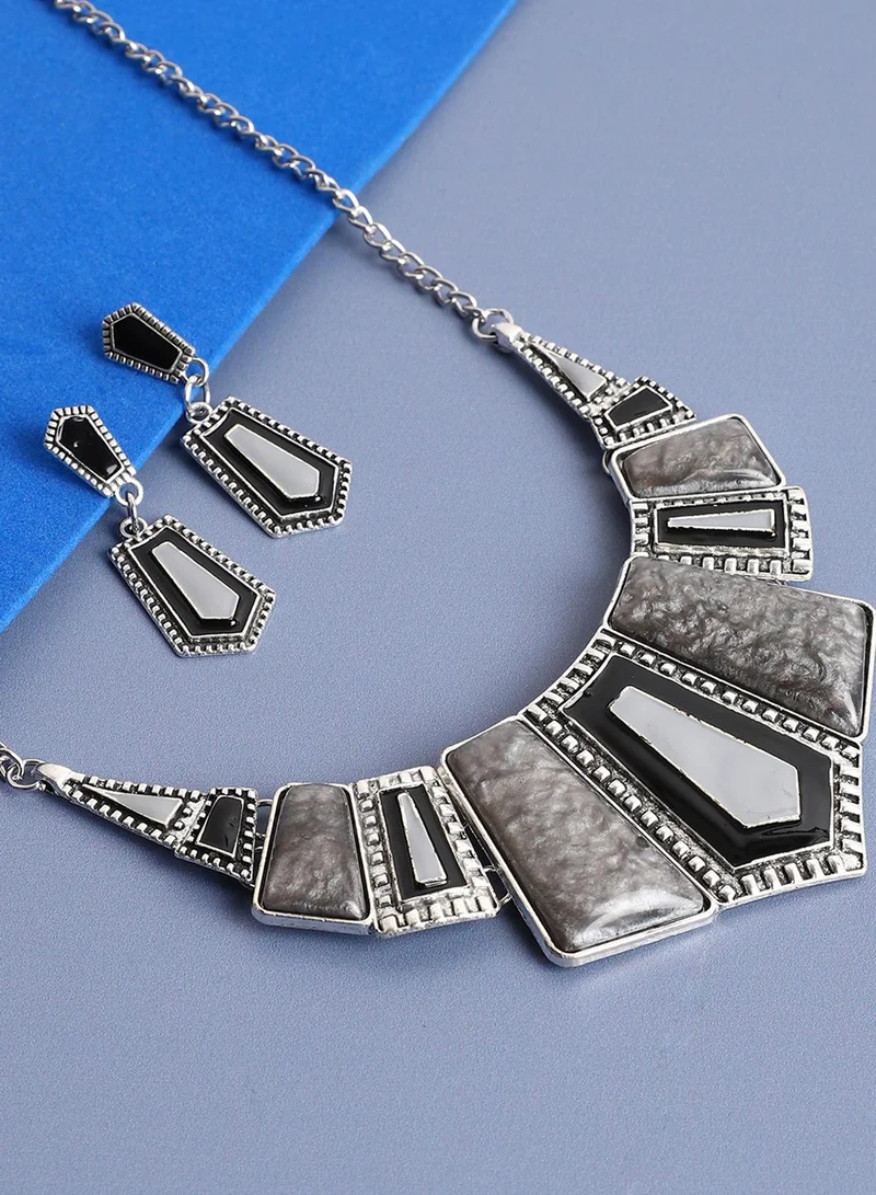 SOHI Stone Statement Artificial Jewellery Set