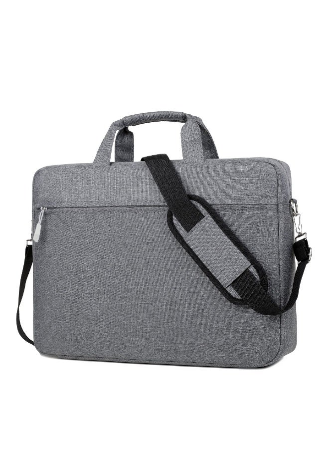 Nadrab 15.6-inch laptop bag, lightweight laptop bag, business travel handbag, waterproof shoulder bag, unisex office bag (grey) - Image 1