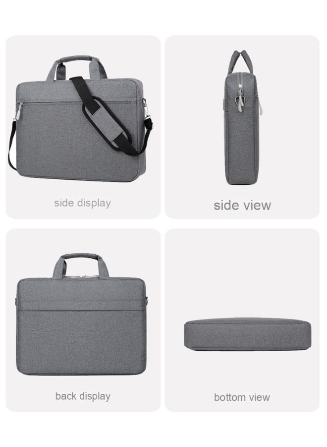Nadrab 15.6-inch laptop bag, lightweight laptop bag, business travel handbag, waterproof shoulder bag, unisex office bag (grey) - Image 3