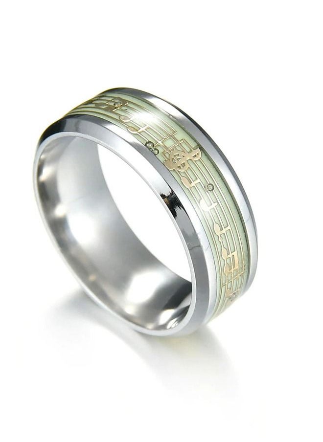 5esha - Stainless Steel Musical Design Ring - Image 1