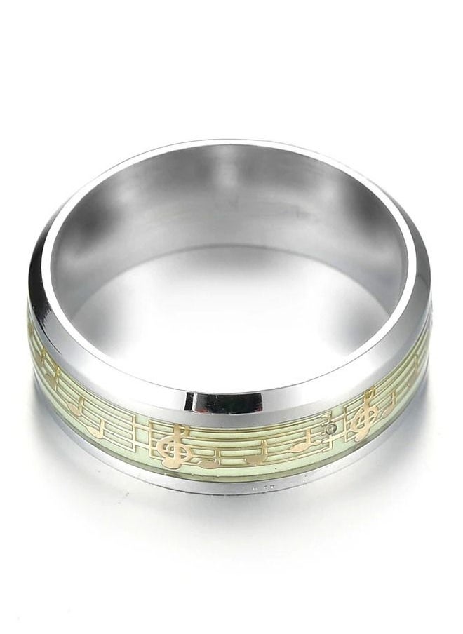 5esha - Stainless Steel Musical Design Ring - Image 1