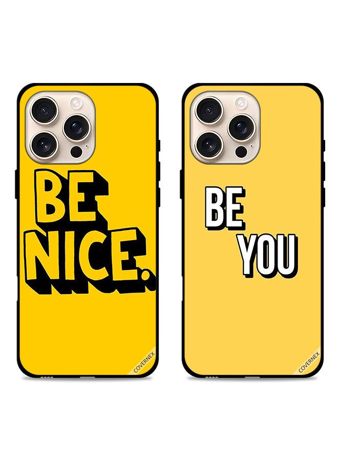 Covernex Two Cases For Apple iPhone 16 Pro Max Protective Covers Be Nice and Be You - Image 1