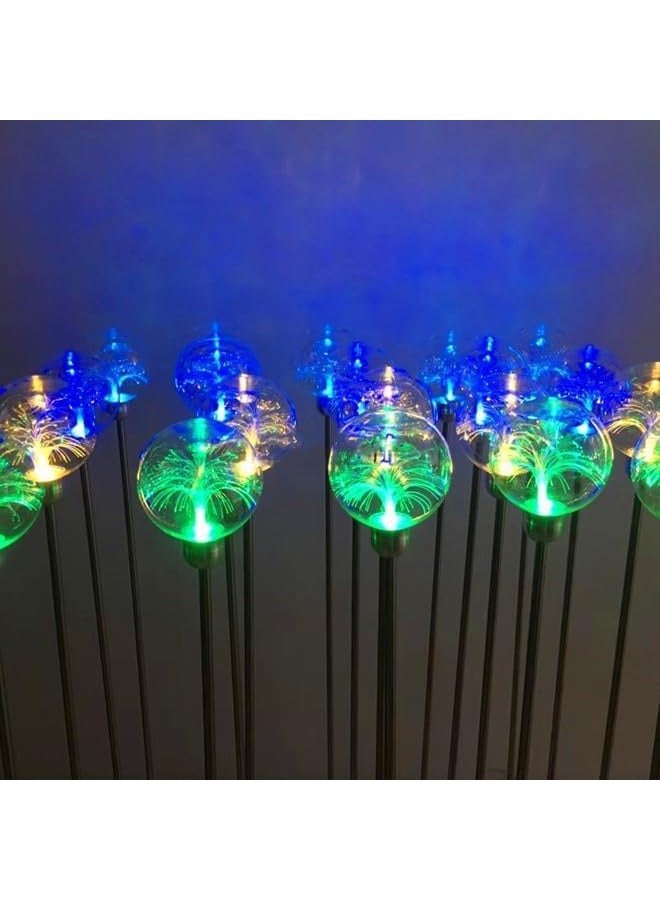 Dekorly Solar Lights Flowers Outdoor LED- Waterproof Fairy Garden Lights with Twinkling Effect, Auto On/Off at Dusk, Decorative Solar Powered String (Fiber Optic Ball, 2PCS) - Image 4