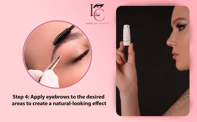 KC Republic Eyebrow Extensions Kit with 4 Trays of Mink Eyebrows in Blonde/Light Brown, Brown, Dark Brown, Black, Comes on Mixed Length Trays 5-8 Mm Mix, Eyebrow Extension Glue & Extension Tweezers - Image 3