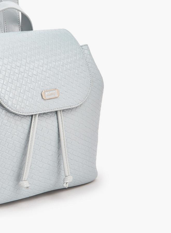 Missy Backpack With Multiple Charms With Waffle Embossing - Image 4