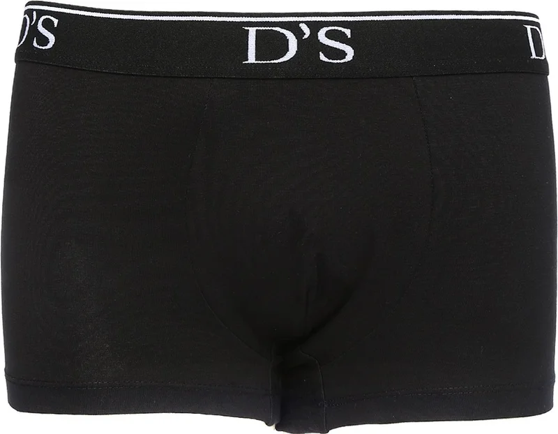 دي أس دامات D'S Groom Regular Fit Plain Black Men's 3-Pack Boxer