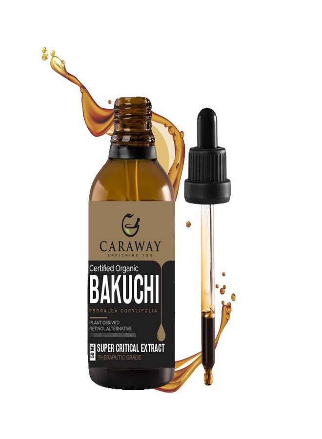CARAWAY Bakuchiol Oil - Supercritical CO2 Extract | Pure Babchi Oil for Pigmentation, Vitiligo, Redness & Uneven Tone | Bakuchi | Plant-Based Retinol - 50 ml - Image 1