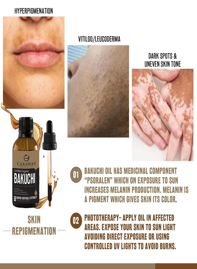 CARAWAY Bakuchiol Oil - Supercritical CO2 Extract | Pure Babchi Oil for Pigmentation, Vitiligo, Redness & Uneven Tone | Bakuchi | Plant-Based Retinol - 50 ml - Image 5