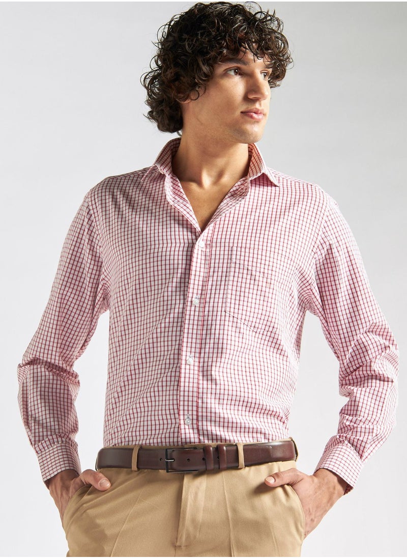 FAV Checked Regular
  Fit Shirts  - Image 1