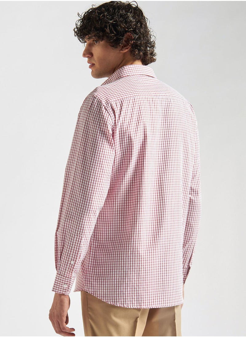 FAV Checked Regular
  Fit Shirts  - Image 2
