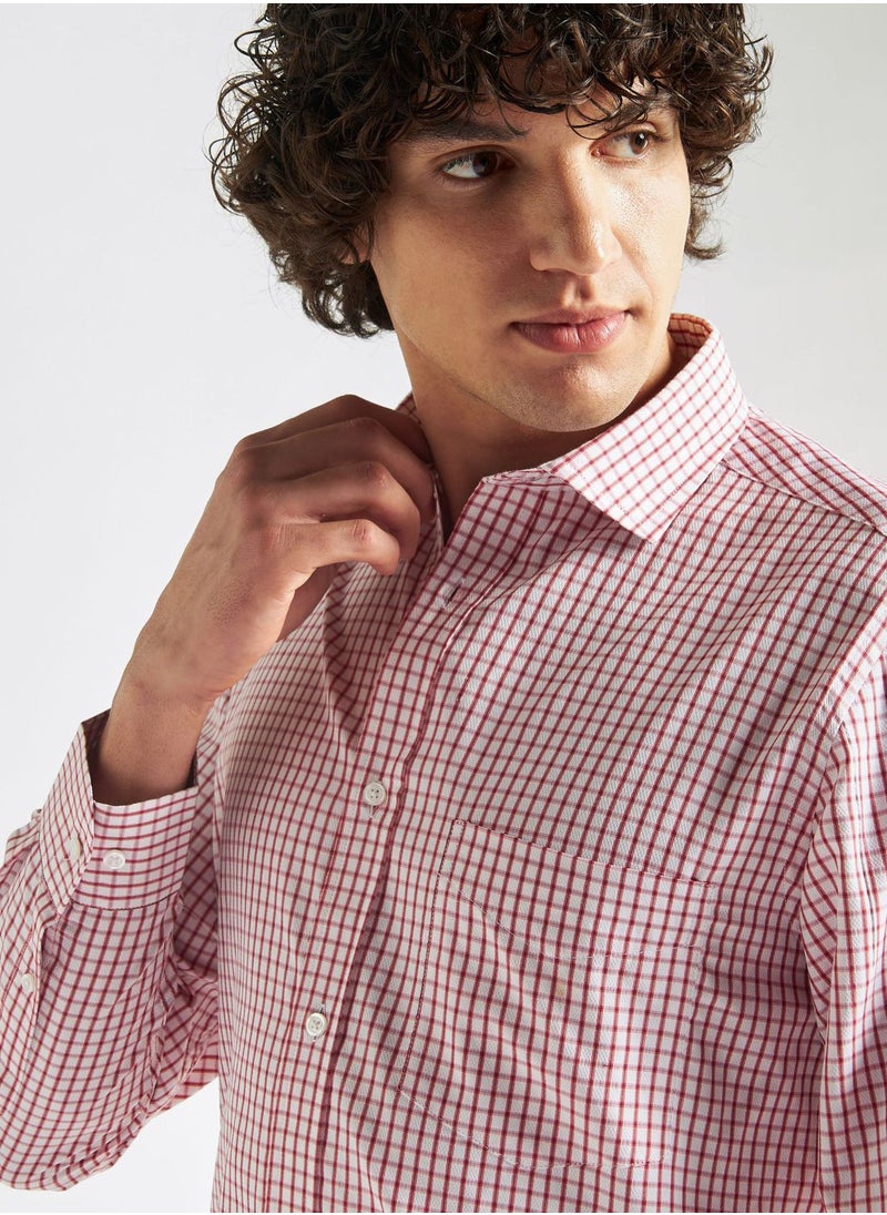FAV Checked Regular
  Fit Shirts  - Image 3