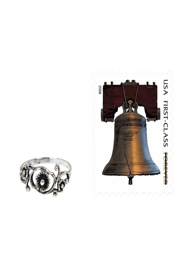 NOVICA Artisan Handmade Sterling Silver Flower Ring Floral Band from Thailand [crownbezel 0.3 in L x 0.7 in W Band Width 2 mm W] ' Lotus Rose' - Image 3