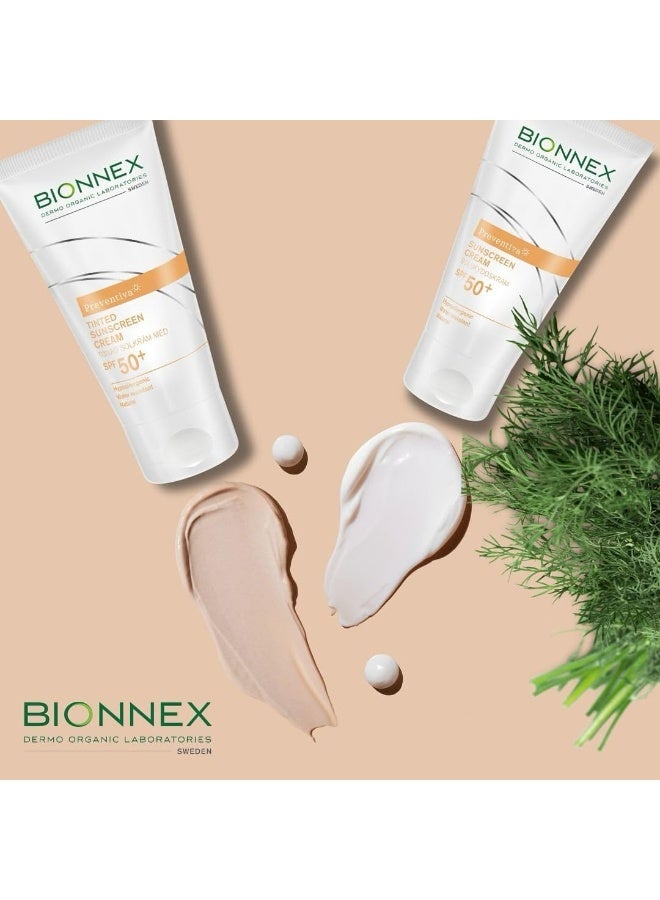 BIONEX Bionnex Preventiva Tinted Sunscreen SPF 50+ 50ml – Broad-Spectrum Protection with Vitamin E & Hordeum Vulgare - Image 3