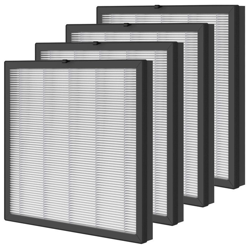 4 Packs Replacement Filter Compatible with AMEIFU G3 Sferf30  VEWIOR A3 Air Cleaner Purifier with 3 Stages True HEPA Activated Carbon Filters and PreFilter