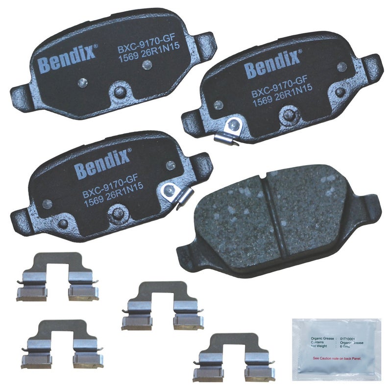 Bendix Priority1 CFC1569 Ceramic Rear Brake Pads for Fiat 500 2019-2009 - Image 2