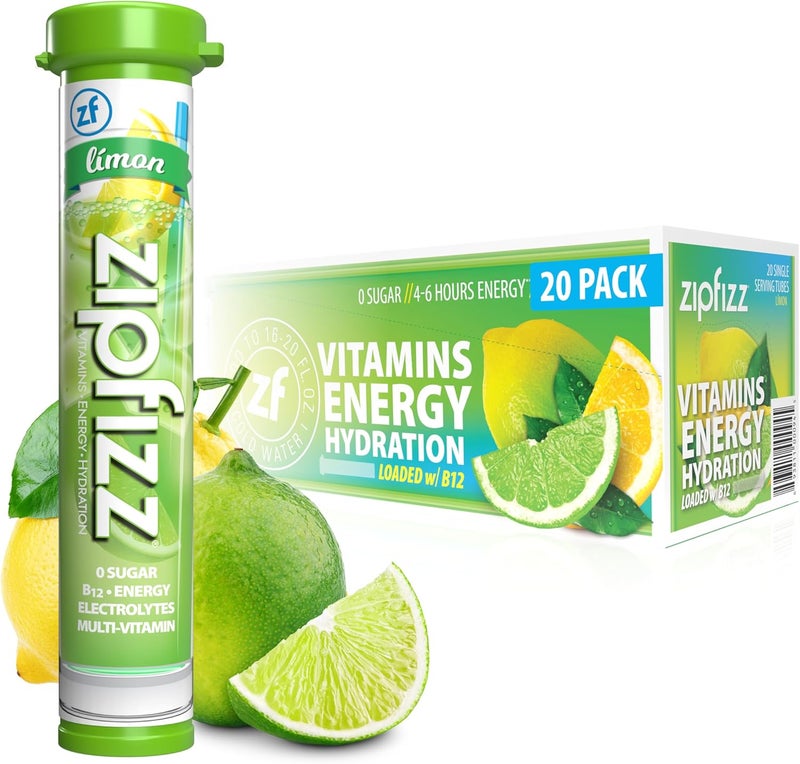 Zipfizz Energy Drink Mix - Limon Flavor (20 Pack) - Image 1
