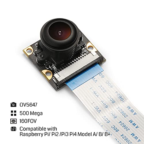 SainSmart Wide Angle Fish-Eye Camera Lenses for Raspberry Pi 3 Model B Pi 2 Model B+ Arduino, RoHS Certified - Image 3
