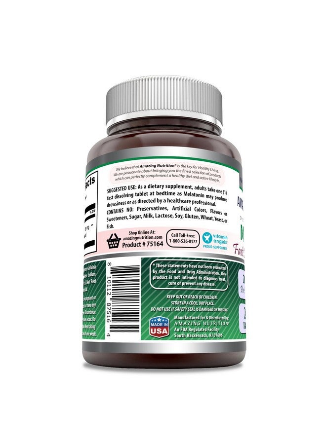Amazing Nutrition Amazing Formulas Melatonin Fast Dissolving Supplement | Mixed Berry Flavor | 20 Mg Per Serving | 240 Tablets | Non-GMO | Gluten-Free | Made in USA - Image 3