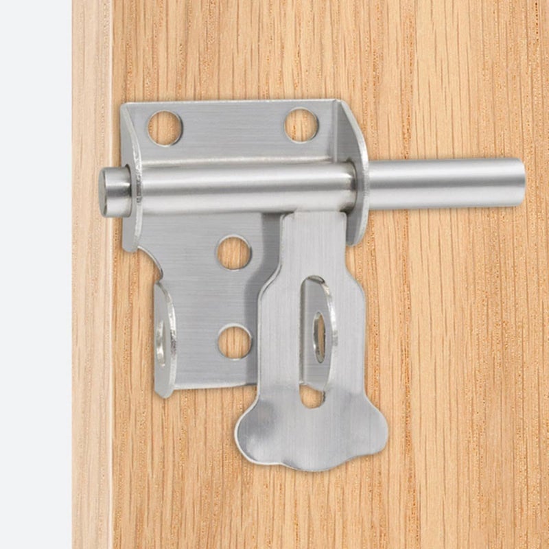 3Pcs Stainless Steel Surface Mount Door Bolt Lock Sliding Latch for Wood Gate Home Warehouse Security - Image 5