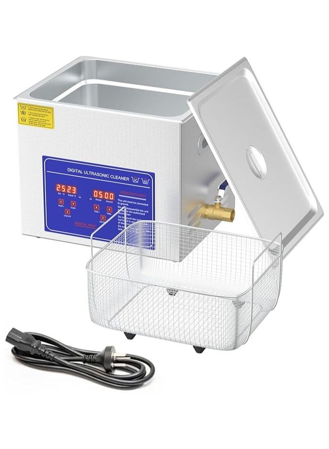 AROAQ 10L Professional Ultrasonic Cleaner Machine, 40kHz Digital Jewellery Ultrasonic Cleaner 304 Stainless Steel with Timer and Heater - Image 1