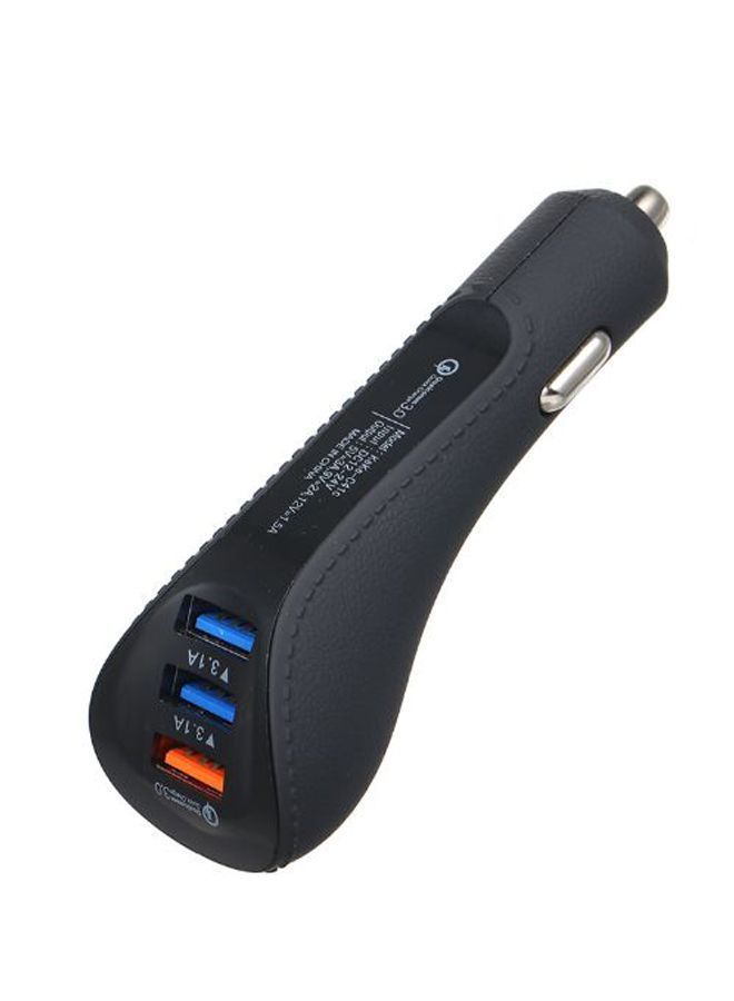 نيبمينينت محول شاحن للسيارة للهواتف المحمولة مزود بعدد 3 منافذ أسود