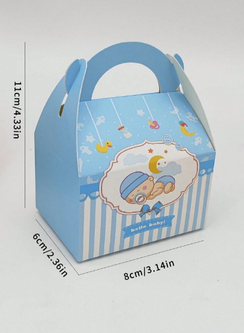 10-Piece Baby Shower Gift Box Set – 5 Pink  5 Blue Adorable Packaging for Newborn Celebrations - Image 4