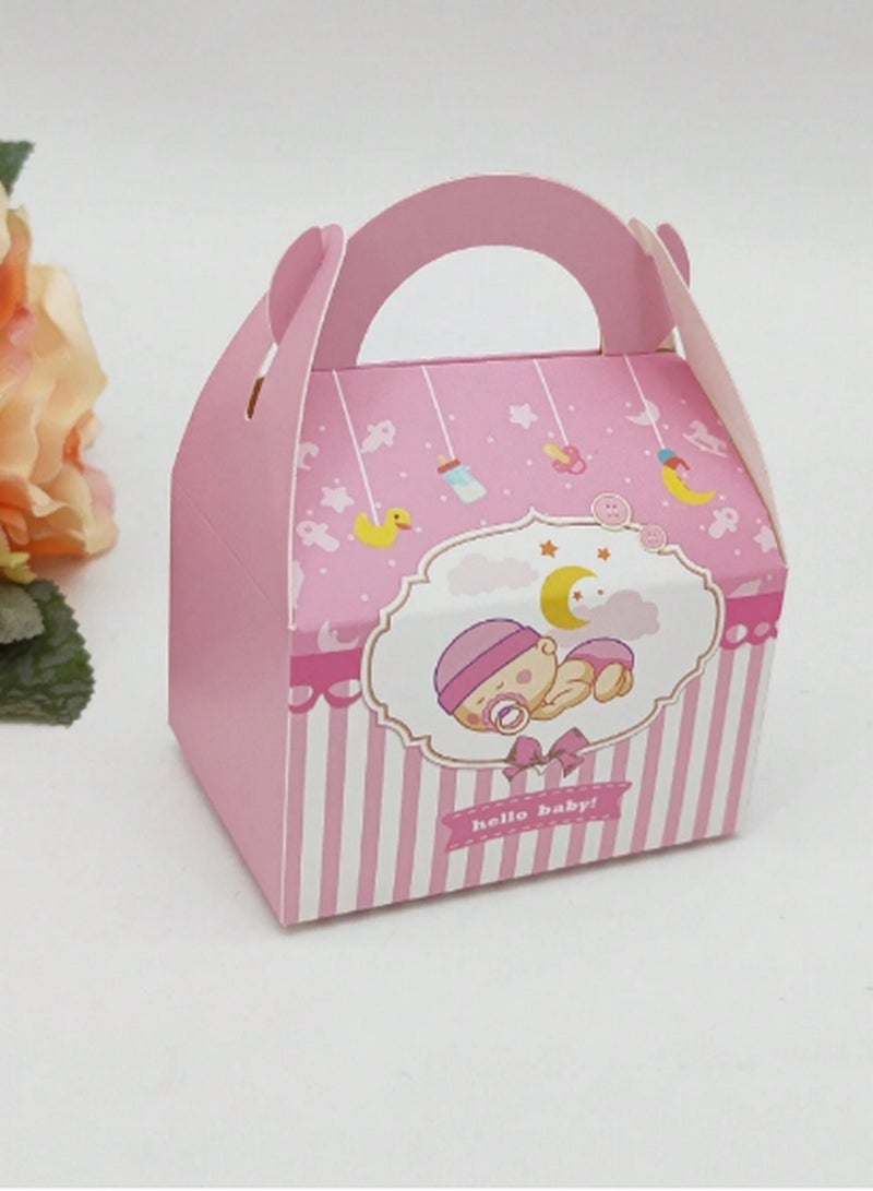 10-Piece Baby Shower Gift Box Set – 5 Pink  5 Blue Adorable Packaging for Newborn Celebrations - Image 3