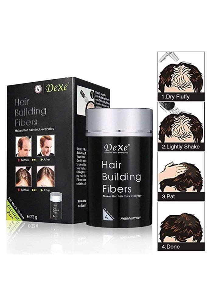 Dexe - Hair Building Fibers Black 22grams - Image 1