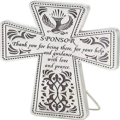 Cathedral Art Sponsor Message Cross, 5-Inch, Silver - Image 4