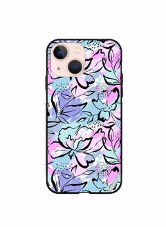 Protective Case Cover For Apple iPhone 14 Abstract Flowers Print Design Multicolour