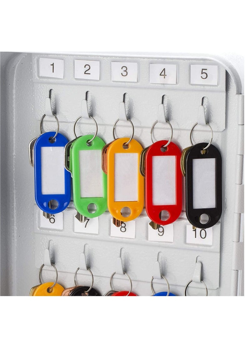 Rubik - Key Cabinet Wall Mount Design with Key Lock, Secure Metal Key Safe Box, Best Wall Mounted Key Safety Box Cabinet Design (20 Key Capacity) Black - Image 1