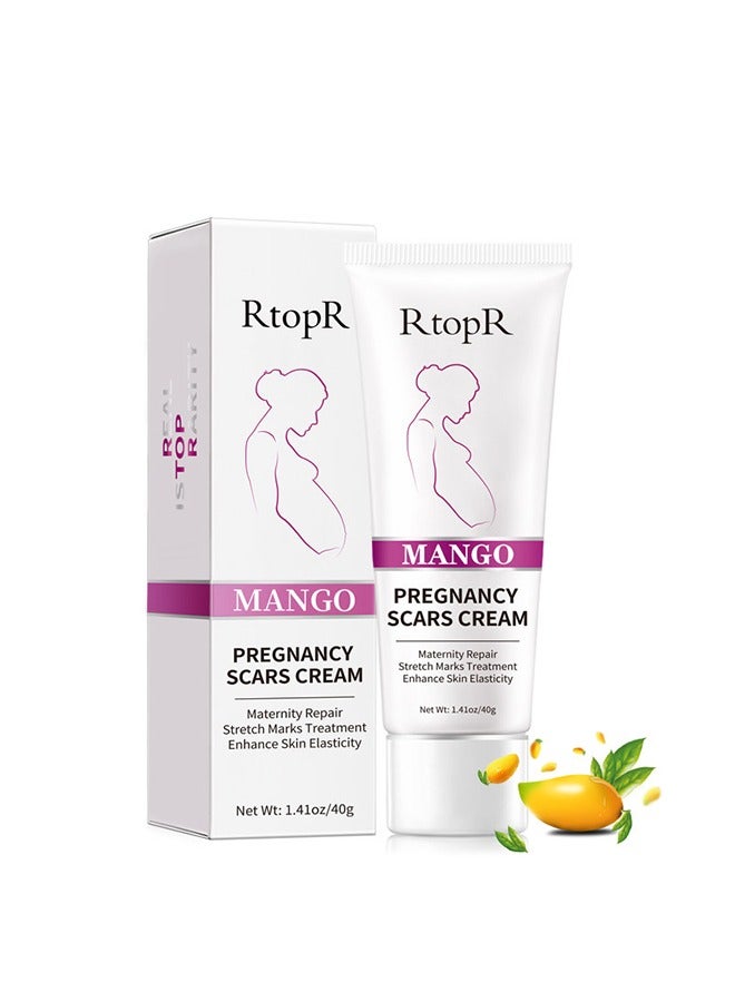 RtopR Mango Pregnancy Scars Cream For Maternity Repair Stretch Marks Enhance Skin Elasticity, Can Promote Cell Regeneration, Repair Necrotic Cells, Designed For Mother's Stretch Marks - Image 5