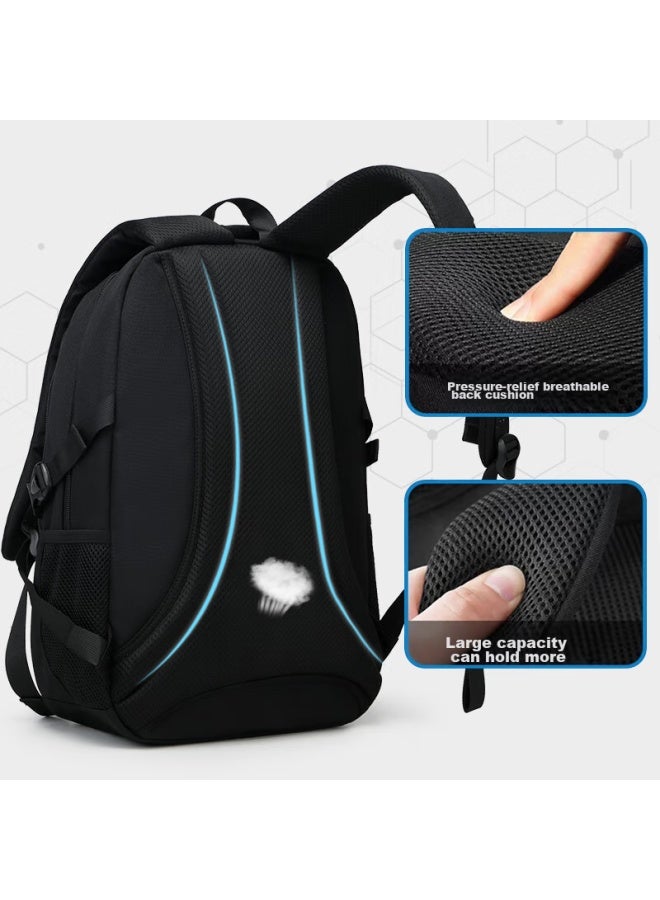 Edison Middle School Student Backpack, Lightweight, Reflective, Water-resistant, High School Student Backpack, 200823-1g Black - Image 5